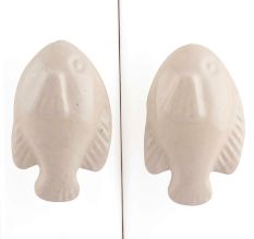 Cream Fish Ceramic Drawer Knob